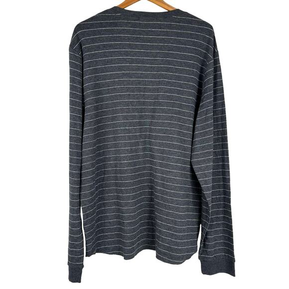 Marine Layer NWT Double Knit Henley in Faded Black and White Men's Size XXL - Picture 2 of 9